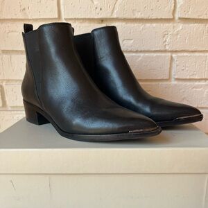 Elegant Black Leather Ankle Boots